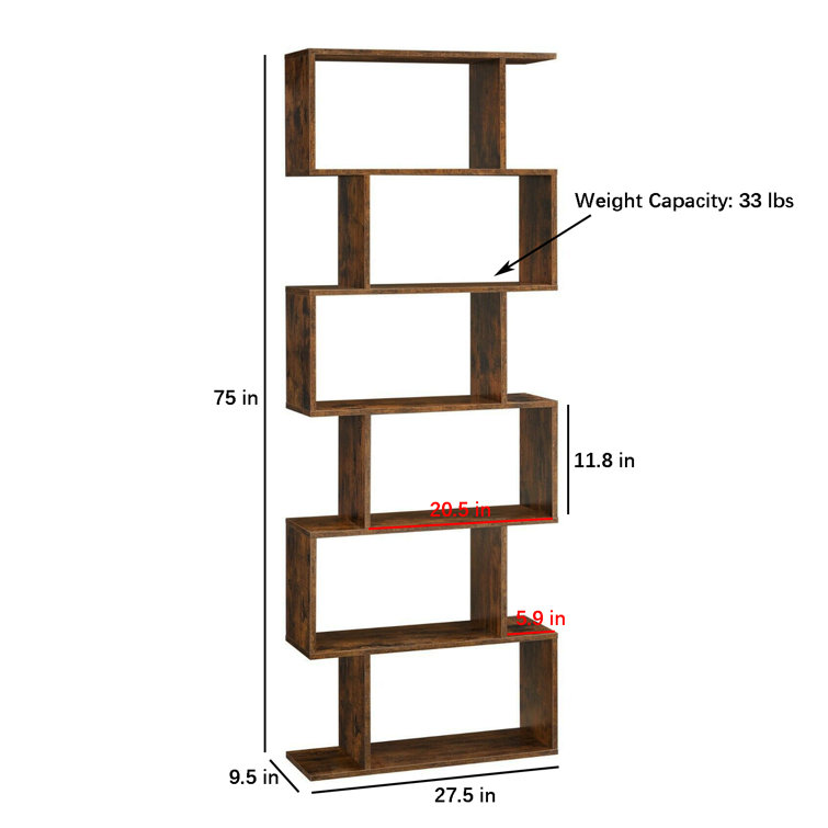 Loon Peak® Halda Geometric Bookcase Wayfair Canada